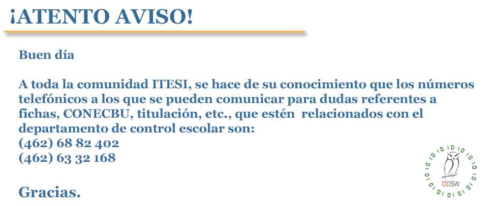 Aviso de Tel - CONECBU - [Web]